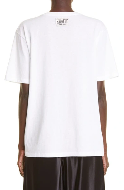 Shop Khaite Mae Cotton T-shirt In White