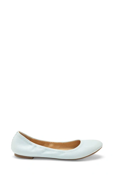 Shop Lucky Brand 'emmie' Flat In Blue Glow Leather