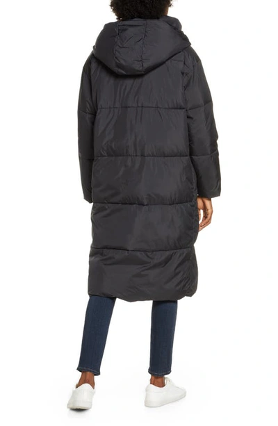 Shop Ugg Catherina Water Resistant Hooded Puffer Coat In Black