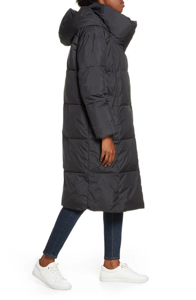 Shop Ugg Catherina Water Resistant Hooded Puffer Coat In Black