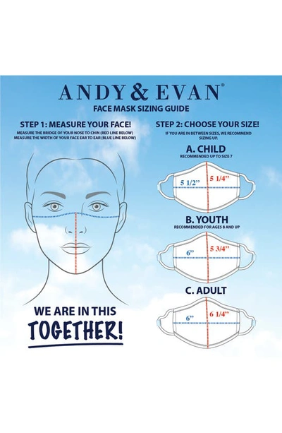 Shop Andy & Evan Assorted 4-pack Kids' Face Masks In Blue