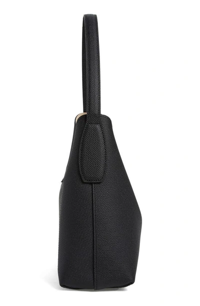 Shop Longchamp Roseau Essential Leather Hobo In Black