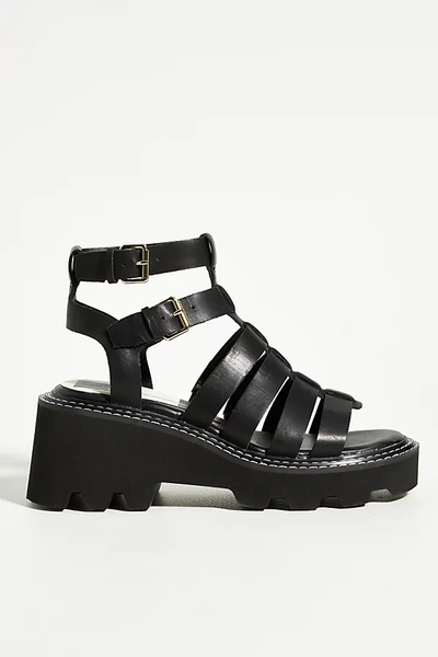 Shop Dolce Vita Gladiator Sandals In Black