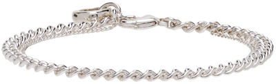 Shop Apc Silver Minimalist Bracelet In Rab Argent