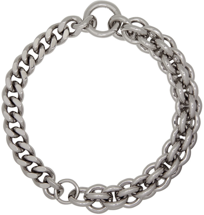 Shop Alyx Silver Mini Chunky Chain Necklace In Gry0002 Silver