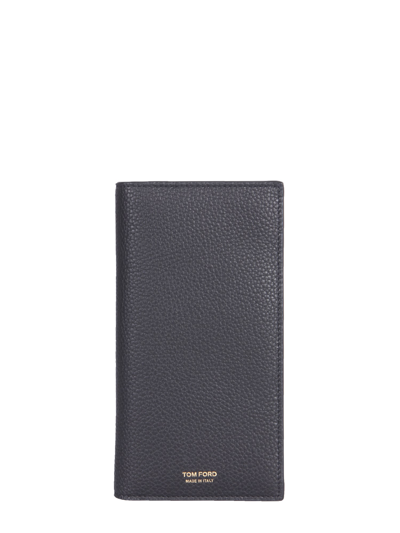 Shop Tom Ford T Line Vertical Wallet In Black