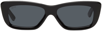 Shop Akila Black Frenzy Sunglasses In Black Frame / Black
