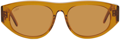 Shop Akila Orange Bricks & Wood Edition Halldale Sunglasses In Maple Frame / Maple