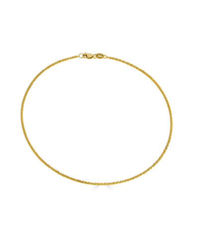 Shop Macy's Sparkle Chain Ankle Bracelet, 10" (1-1/2mm) In 14k Yellow Gold Or 14k White Gold.