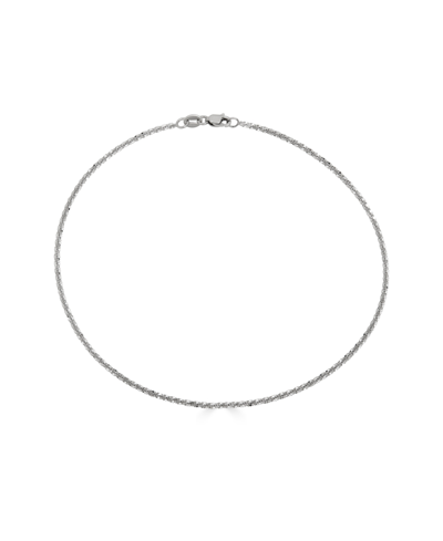 Shop Macy's Sparkle Chain Ankle Bracelet, 10" (1-1/2mm) In 14k Yellow Gold Or 14k White Gold.