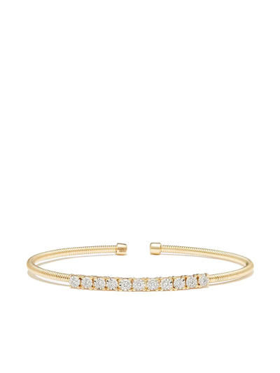 Dana Rebecca Designs Drd 14k Yg Ava Bea Dia Flexi Cuff Tennis In Gold