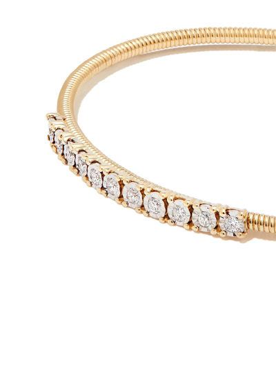 Dana Rebecca Designs Drd 14k Yg Ava Bea Dia Flexi Cuff Tennis In Gold