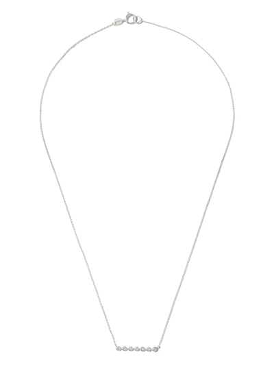 Dana Rebecca Designs 14k White Gold Lulu Jack Bar Diamond Necklace In Silver