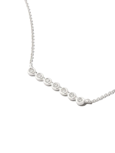 Dana Rebecca Designs 14k White Gold Lulu Jack Bar Diamond Necklace In Silver