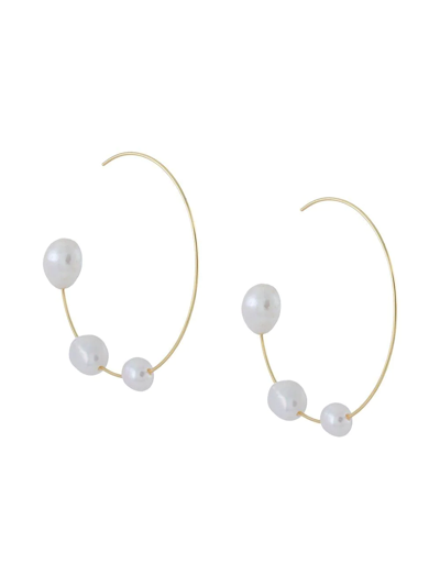 Shop Cult Gaia Nubia Pearl Earrings In Gold