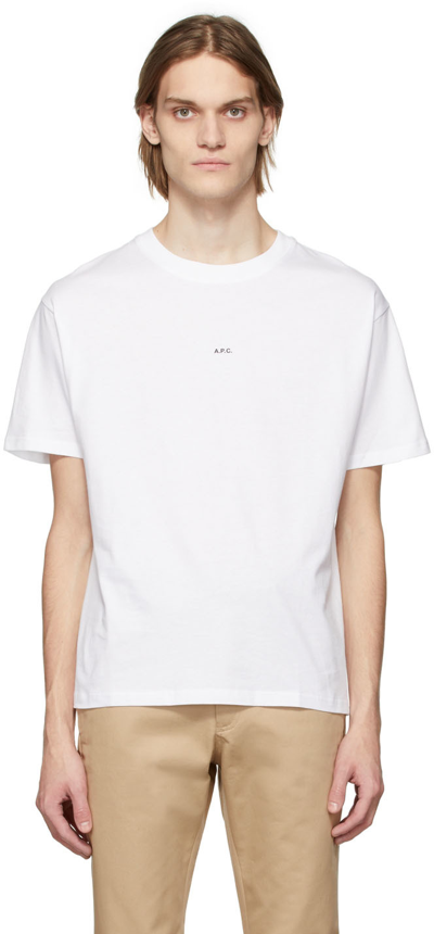 Shop Apc White Kyle T-shirt In Aab White