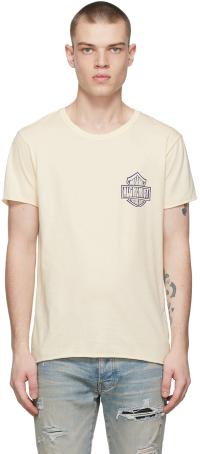 Shop Alchemist Off-white Logan T-shirt In Sun Baked Creme