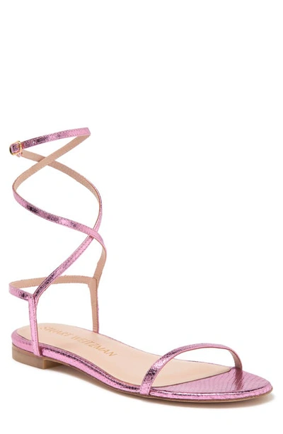 Shop Stuart Weitzman Merinda Strappy Sandal In India Pink