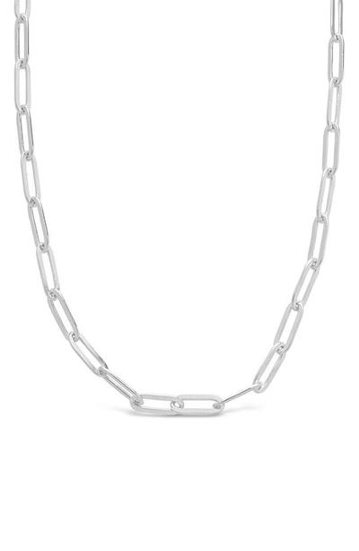 Sterling Forever Small Link Necklace In Silver