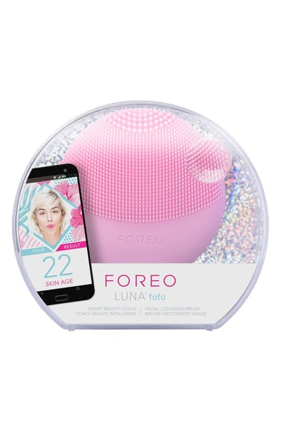 Shop Foreo Luna™ Fofo Skin Analysis Facial Cleansing Brush In Pearl Pink