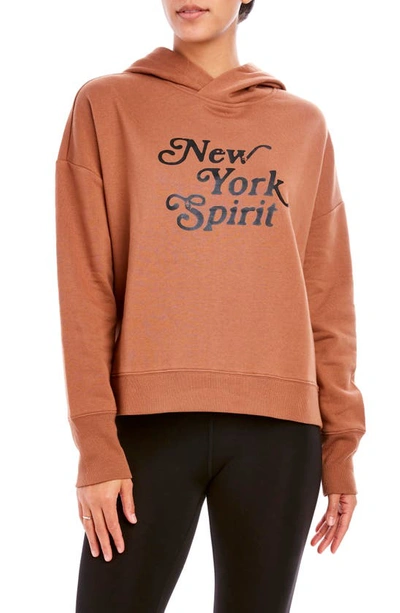 Shop Sage Collective Sage Collective New York Spirit Logo Hoodie In Almond