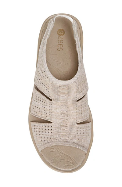 Shop Bzees Double Up Wedge Slingback Sandal In Almond Knit