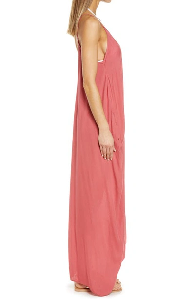 Shop Elan V-back Cover-up Maxi Dress In Rose