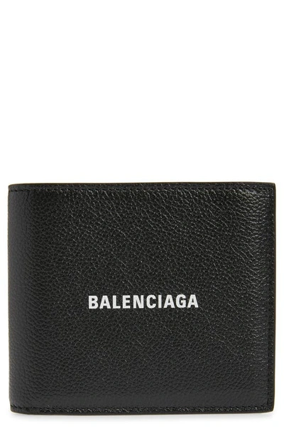 Shop Balenciaga Square Billfold Wallet In Black/ White