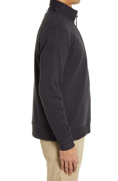 Billy Reid Double Knit Half-zip Pullover In Dark Navy