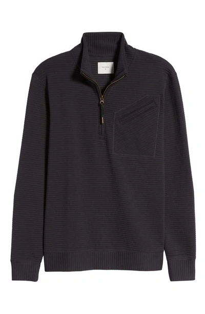 Billy Reid Double Knit Half-zip Pullover In Dark Navy