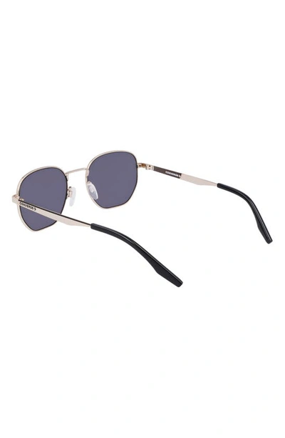 Shop Converse Elevate 52mm Round Sunglasses In Gold/ Matte Black