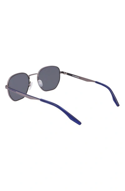 Shop Converse Elevate 52mm Round Sunglasses In Satin Gunmetal