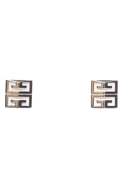 Shop Givenchy 4g Stud Earrings In Silvery
