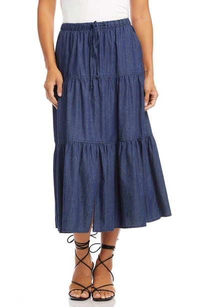 Karen kane crushed tiered maxi clearance skirt