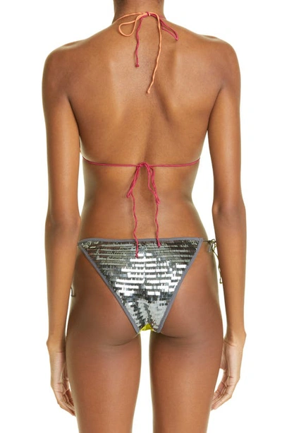 Shop Oseree Sequin Microkini Two-piece Swimsuit In Multicolor