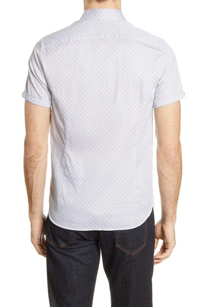 Shop Ted Baker Namasty Short Sleeve Button-up Shirt In White