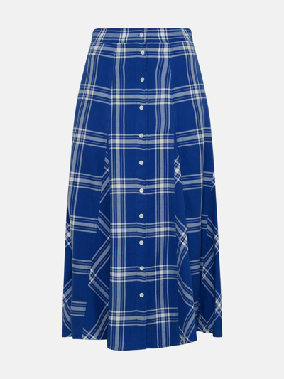 Shop Polo Ralph Lauren Blue Cotton Skirt