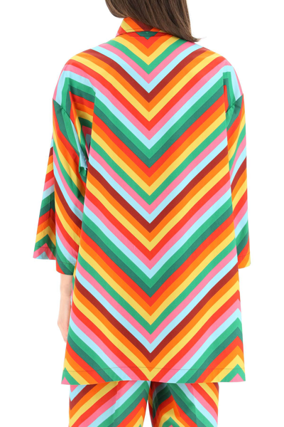 Shop Valentino Rainbow Shirt In Mixed Colours