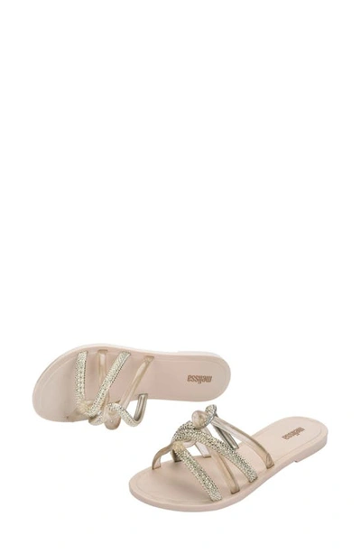 Shop Melissa Shiny Slide Sandal In Beige