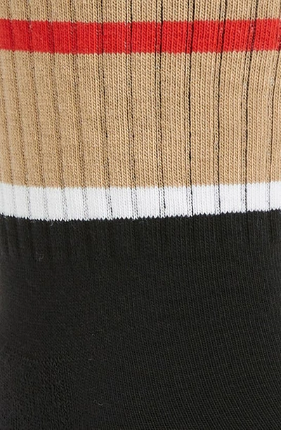 Shop Burberry Exploded Icon Stripe Crew Socks In Black