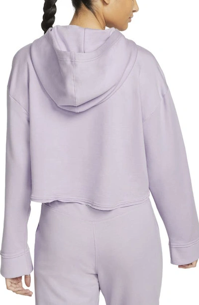 Nike Women's Yoga Luxe Cropped Fleece Hoodie In Purple