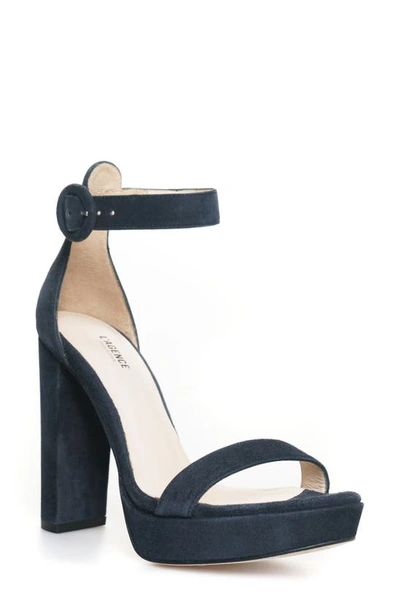 L Agence Cecile Ankle Strap Sandal In Navy