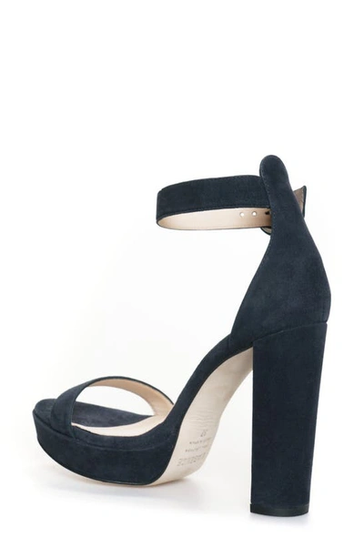 L Agence Cecile Ankle Strap Sandal In Navy