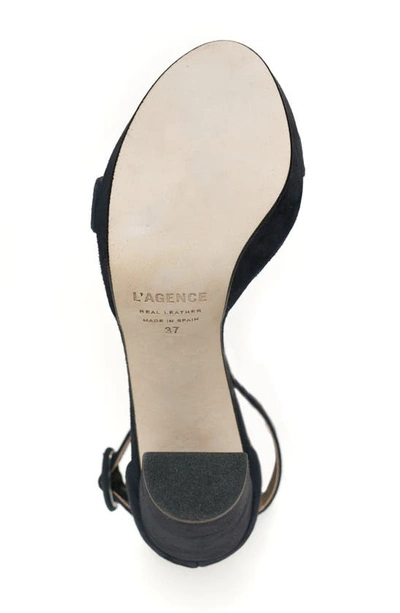L Agence Cecile Ankle Strap Sandal In Navy