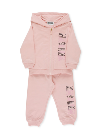 Shop Moschino Two-piece Tracksuit In Sugar Rose