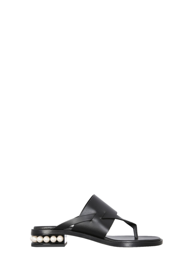 Shop Nicholas Kirkwood Casati Thong Sandals In Nero