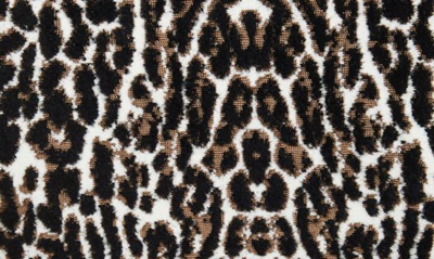 Shop Alaïa Leopard Jacquard Sleeveless Fit & Flare Minidress In 962 Noir/ Ivoire