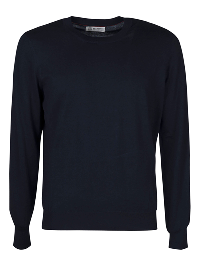 Shop Brunello Cucinelli Plain Ribbed Sweatshirt