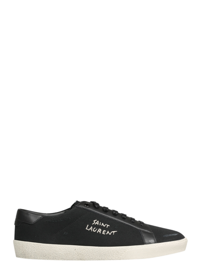 Shop Saint Laurent Court Classic Sl/06 Signature Sneakers In Black