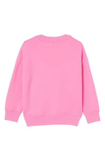 Shop Burberry Kids' Montage Graphic Sweatshirt In Bubble Gum Pink